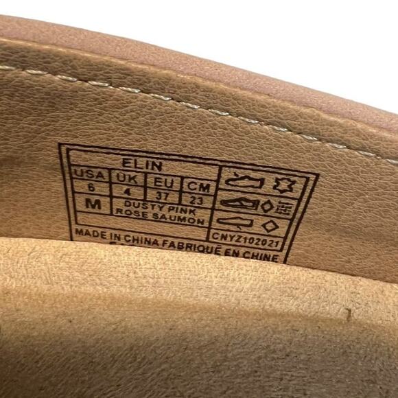 Earth Origins Elin Pale Pink Cut Out Leather Slip On Sneakers Size 6 Comfort - Picture 11 of 14